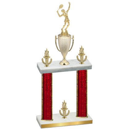 Double Red Glacier Victory Tennis Trophy