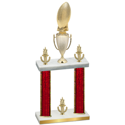 Double Red Glacier Victory Football Trophy