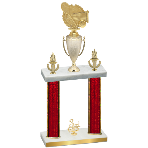 Double Red Glacier Third Place Tennis Trophy