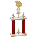 Double Red Glacier Victory Tennis Trophy
