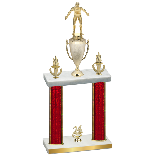 Double Red Glacier Year Wrestling Trophy