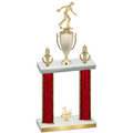 Double Red Glacier Third Place Bowling Trophy