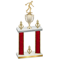 Double Red Glacier Victory Bowling Trophy