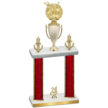 Double Red Glacier Year Bowling Trophy