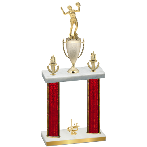 Double Red Glacier First Place Volleyball Trophy