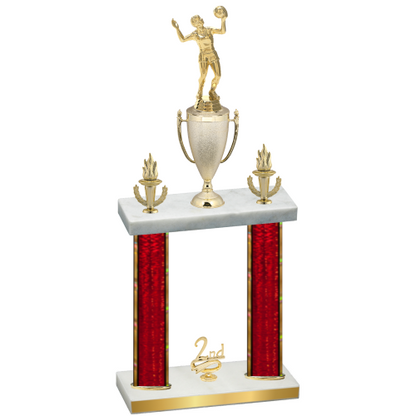 Double Red Glacier Second Place Volleyball Trophy