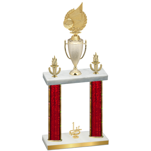 Double Red Glacier First Place Volleyball Trophy