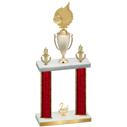 Double Red Glacier Second Place Volleyball Trophy
