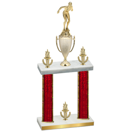 Double Red Glacier Victory Tennis Trophy