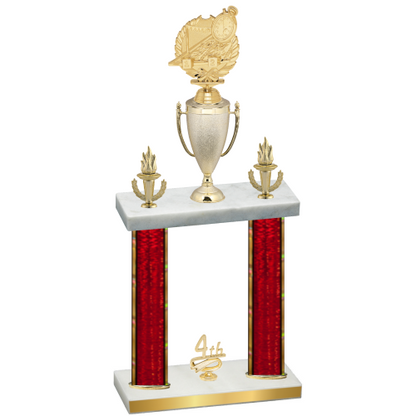 Double Red Glacier Fourth Place Swimming Trophy