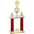 Double Red Glacier Second Place Insert Trophy