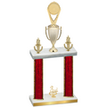 Double Red Glacier Third Place Insert Trophy