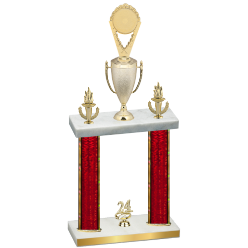 Double Red Glacier Year Insert Trophy