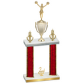 Double Red Glacier Second Place Cheerleading Trophy