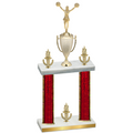 Double Red Glacier Victory Cheerleading Trophy