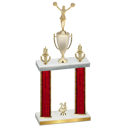 Double Red Glacier Year Cheerleading Trophy
