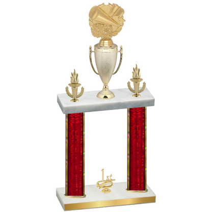 Double Red Glacier First Place Cheerleading Trophy