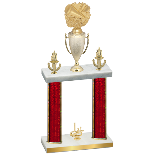 Double Red Glacier First Place Cheerleading Trophy