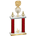 Double Red Glacier Third Place Cheerleading Trophy