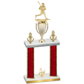 Double Red Glacier Third Place Lacrosse Trophy