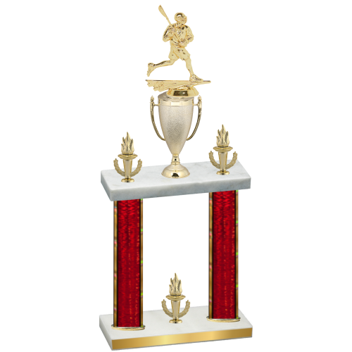 Double Red Glacier Victory Lacrosse Trophy