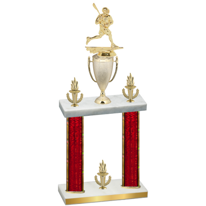 Double Red Glacier Victory Lacrosse Trophy