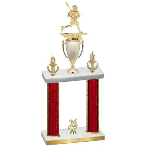 Double Red Glacier Year Lacrosse Trophy