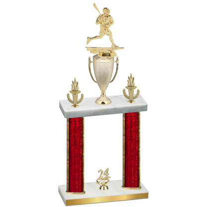 Double Red Glacier Year Lacrosse Trophy