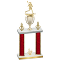 Double Red Glacier Third Place Lacrosse Trophy