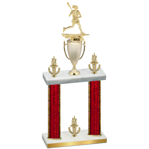 Double Red Glacier Victory Lacrosse Trophy