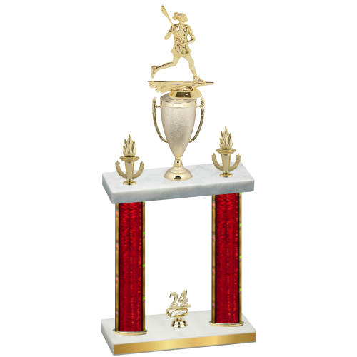 Double Red Glacier Year Lacrosse Trophy