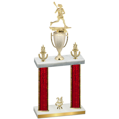 Double Red Glacier Year Lacrosse Trophy