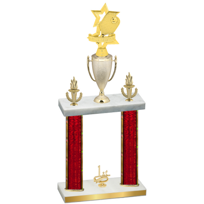 Double Red Glacier First Place Pickleball Trophy