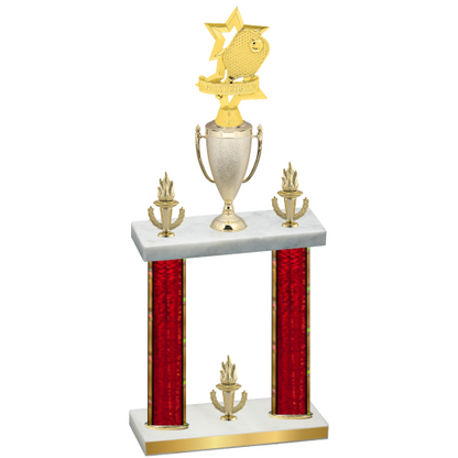 Double Red Glacier Victory Pickleball Trophy