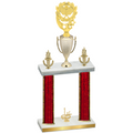 Double Red Glacier First Place Pickleball Trophy