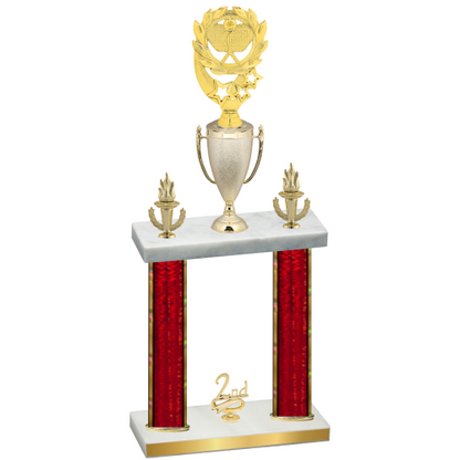 Double Red Glacier Second Place Pickleball Trophy