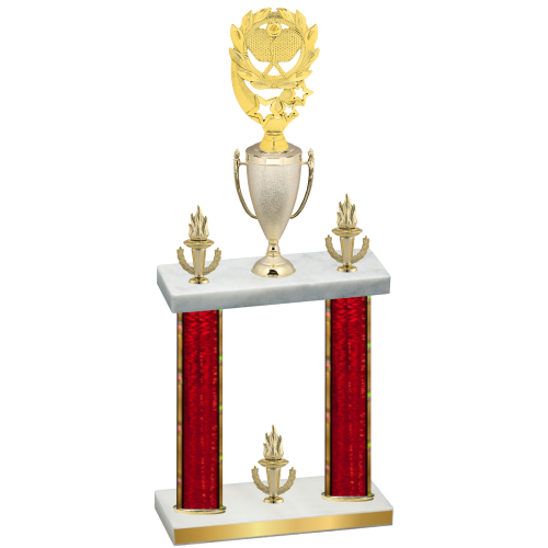 Double Red Glacier Victory Pickleball Trophy