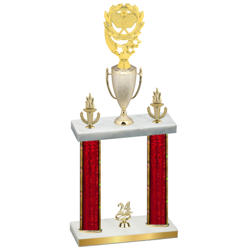 Double Red Glacier Year Pickleball Trophy