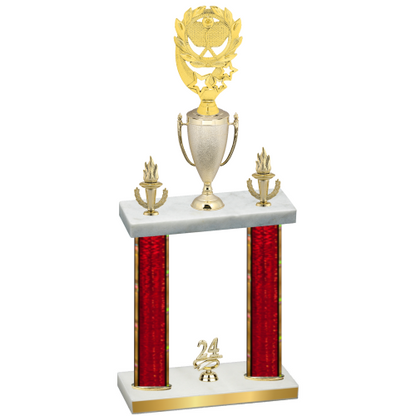 Double Red Glacier Year Pickleball Trophy