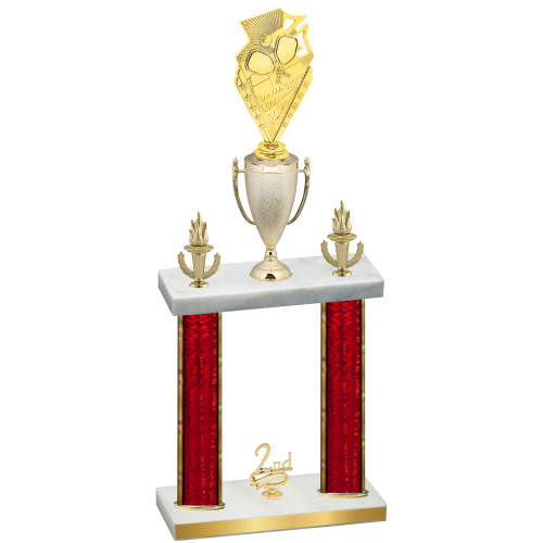 Double Red Glacier Second Place Pickleball Trophy