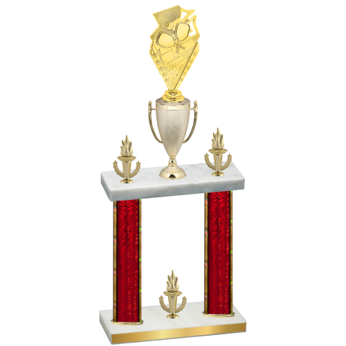 Double Red Glacier Victory Pickleball Trophy