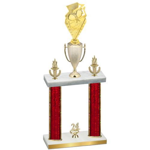 Double Red Glacier Year Pickleball Trophy