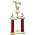 Double Red Glacier First Place Horses Trophy