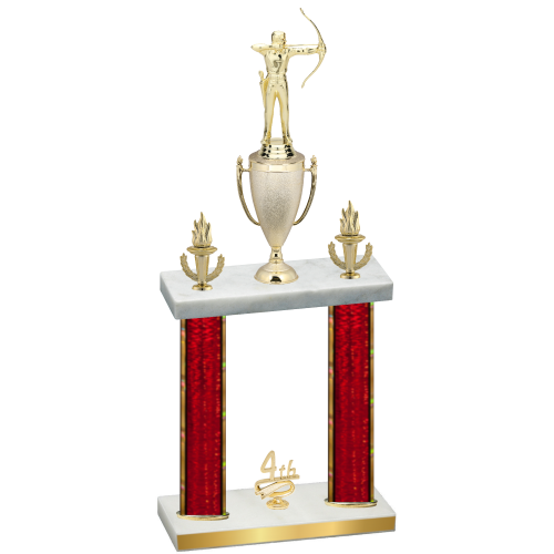 Double Red Glacier Fourth Place Archery Trophy