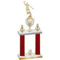Double Red Glacier Year Basketball Trophy