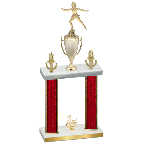 Double Red Glacier Third Place Skater Trophy