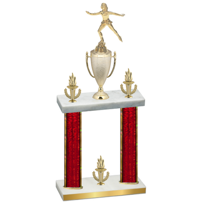 Double Red Glacier Victory Skater Trophy