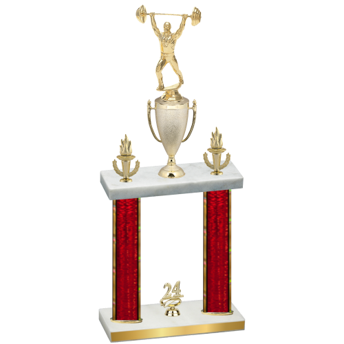 Double Red Glacier Year Weights Trophy