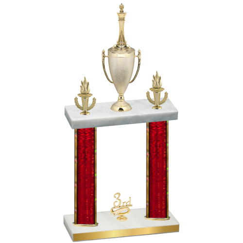 Double Red Glacier Third Place Chess Trophy