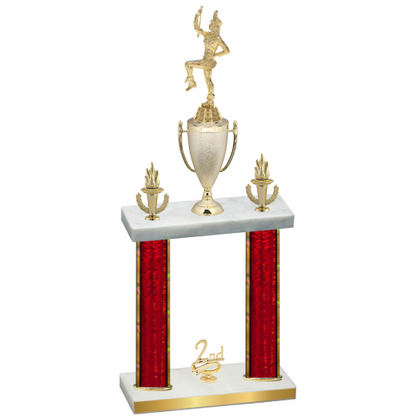 Double Red Glacier Second Place Majorette Trophy